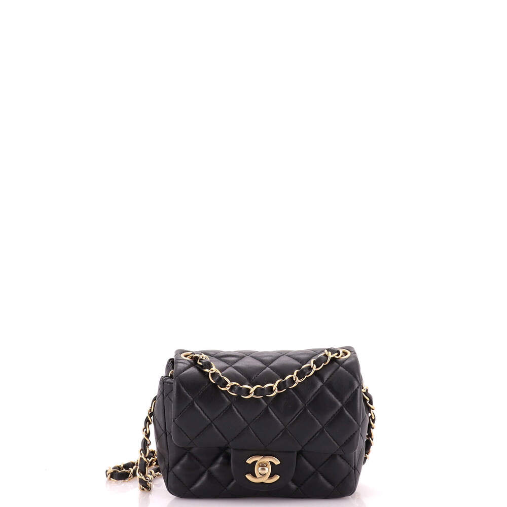 Chanel Mini Square Classic Single Flap Bag Quilted Lambskin